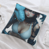 Coperte per Cuscini Morbidi a Doppio Lato 45x45 cm con Motivo di Ragazza Anime e Drago