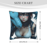 Coperte per Cuscini Morbidi a Doppio Lato 45x45 cm con Motivo di Ragazza Anime e Drago