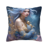 Funda de Almohada de Peluche Impresa de 18x18 Pulgadas - Diosa Soñadora