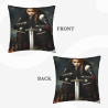 Housse de coussin en peluche double face 18x18 pouces avec motif de chevalier