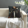 Funda de almohada de felpa de doble cara de 18x18 pulgadas con diseño de caballero