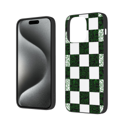 iPhone 15/Pro/Max 棋盤格手機殼 - 復古潮流 - okomall
