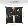 Funda de almohada de felpa de doble cara de 18x18 pulgadas con diseño de caballero