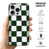 iPhone 15/Pro/Max 棋盤格手機殼 - 復古潮流 - okomall