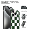 iPhone 15/Pro/Max 棋盤格手機殼 - 復古潮流 - okomall