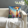 18x18 Zoll Doppelseitiges Plüsch-Kissenbezug mit Cartoon-Giraffen-Muster