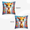 Double - Sided Plush Pillowcase (Cute Giraffe)