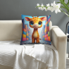 Funda de Almohada de Felpa Reversible (Jirafa Adorable)