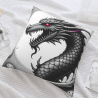 18x18インチ両面プラッシュ枕カバー - 黒龍デザイン