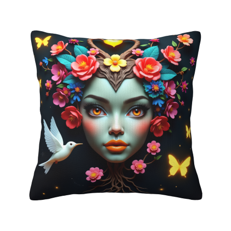 Funda de almohada Chica del bosque encantado - OkOmall