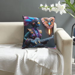 Funda de Almohada de Felpa Reversible - Diseño Musical Moderno