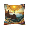 Housse de Coussin Galaxie Cosmique - Décoration Créative pour la Maison