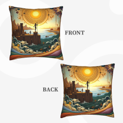 Housse de Coussin Galaxie Cosmique - Décoration Créative pour la Maison