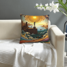Housse de Coussin Galaxie Cosmique - Décoration Créative pour la Maison