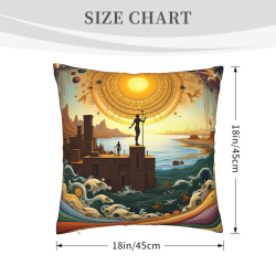 Housse de Coussin Galaxie Cosmique - Décoration Créative pour la Maison