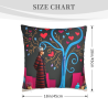 Housse de Coussin en Peluche Double Face (18x18in) - Arbre d'Art et Figure