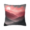 Housse de coussin en peluche Montagne au Coucher de Soleil - Okomall