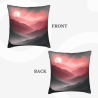 Housse de coussin en peluche Montagne au Coucher de Soleil - Okomall