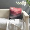 Housse de coussin en peluche Montagne au Coucher de Soleil - Okomall