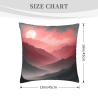 Housse de coussin en peluche Montagne au Coucher de Soleil - Okomall