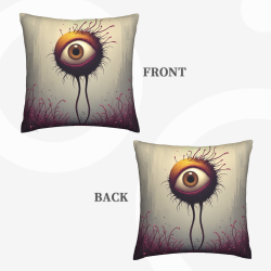 Funda de almohada peluda con diseño de ojo espeluznante - Okomall