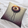 Funda de almohada peluda con diseño de ojo espeluznante - Okomall