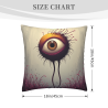 Housse de coussin pelucheuse avec motif d'œil effrayant - Okomall
