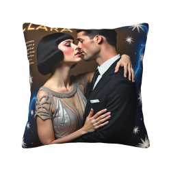 Beauté étoilée romantique - Housse de coussin pelucheuse de 18x18 pouces