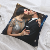Beauté étoilée romantique - Housse de coussin pelucheuse de 18x18 pouces