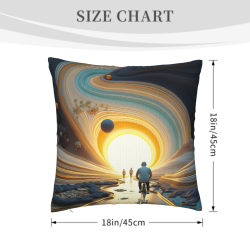 夢幻星河抱枕套 - 18x18英寸 | OKOMALL