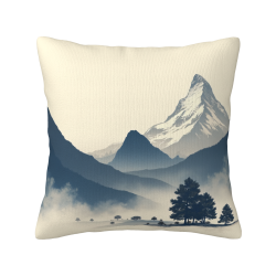 Housse de Coussin en Peluche Brume de Montagne - Okomall