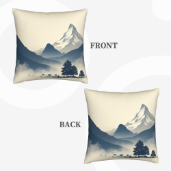 Housse de Coussin en Peluche Brume de Montagne - Okomall