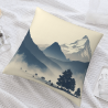 Housse de Coussin en Peluche Brume de Montagne - Okomall