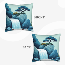 Funda de almohada Zen de montaña - Decoración hogareña cómoda