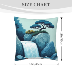 Funda de almohada Zen de montaña - Decoración hogareña cómoda