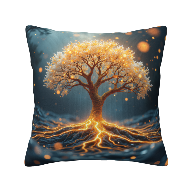 Housse de Coussin en Peluche Forêt Mystique - Okomall