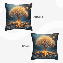 Housse de Coussin en Peluche Forêt Mystique - Okomall
