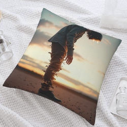 Abstract Landscape Fluffy Pillow Cover - Okomall