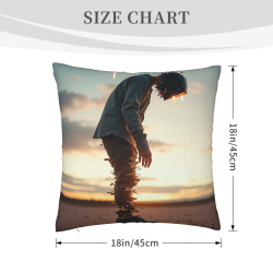 Housse de Coussin Duveteuse Paysage Abstrait - Okomall