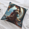 Double - sided Plush Pillowcase - Fantasy Dragon Girl Pattern