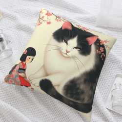 Japanese Girl Pillow Cover - Okomall