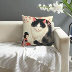 Japanese Girl Pillow Cover - Okomall