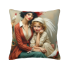 Vintage Mädchenporträt Plüschkissenbezug - Okomall