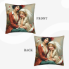 Copricuscino in Peluche con Ritratto di Ragazza Vintage - Okomall