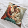 Copricuscino in Peluche con Ritratto di Ragazza Vintage - Okomall