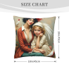 Housse de Coussin en Peluche Portrait de Fille Vintage - Okomall