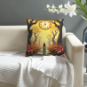 Funda de almohada de felpa Bosque Soñado - 18x18 pulgadas | OKOMALL