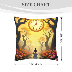 Funda de almohada de felpa Bosque Soñado - 18x18 pulgadas | OKOMALL