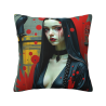 18x18 - Funda de cojín de felpa de estilo oscuro de doble cara