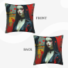18x18 - Federa in peluche a doppio lato in stile scuro